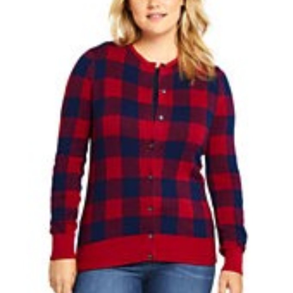 COPY - Rich red plaid Cardigan #4